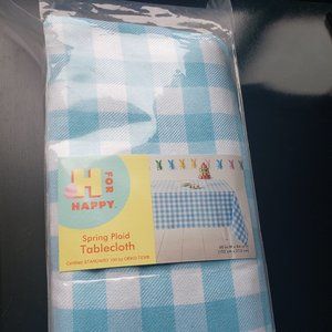 Tablecloth Spring Plaid Blue Oval and Oblong Tables 60'x84' (152x213cm) …